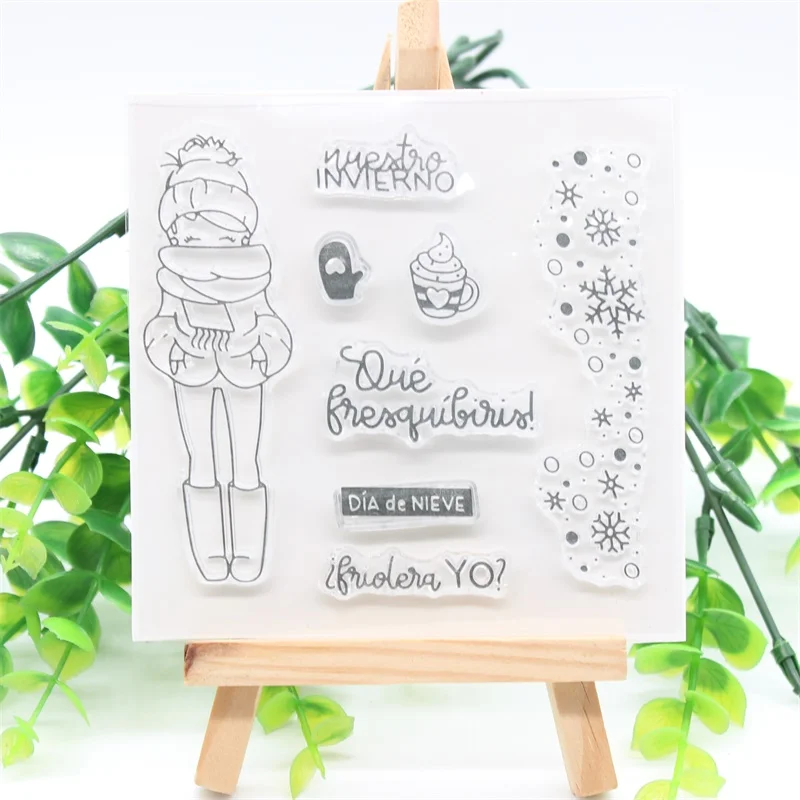 

Snowflake Transparent Clear Silicone Stamps for DIY Scrapbooking/Card Making/Kids Crafts Fun Decoration Supplies 415