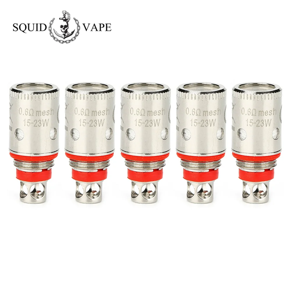 

NEW Heavengifts Squid Industries Squad Coil with 0.6ohm Coil head for Squid Industries Squad Rebuildable Pod Kit Vape Vaporizer