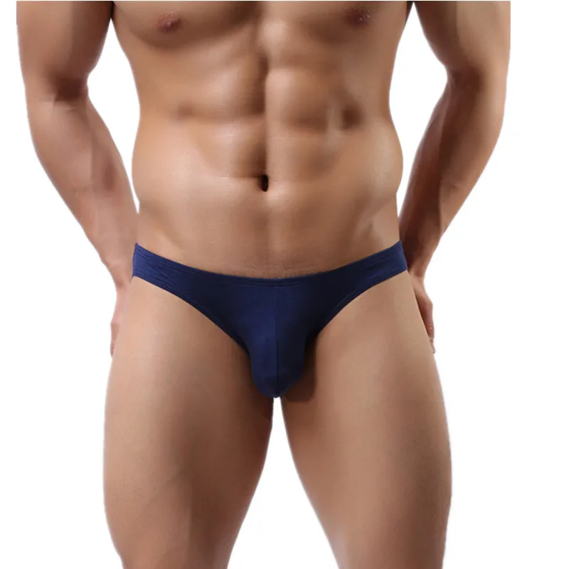 Sexy Mens Underwear Modal Briefs Shorts Soft Bulge Pouch Underpants Slip Homme Plus Size Men's Bikini Briefs 10 Colors Panties