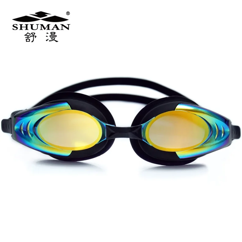 Профессиональные противотуманные ультрафиолетостойкие новые очки для плавания, мужские и женские общие удобные очки для плавания с защитой от ультрафиолета - Цвет: Черный