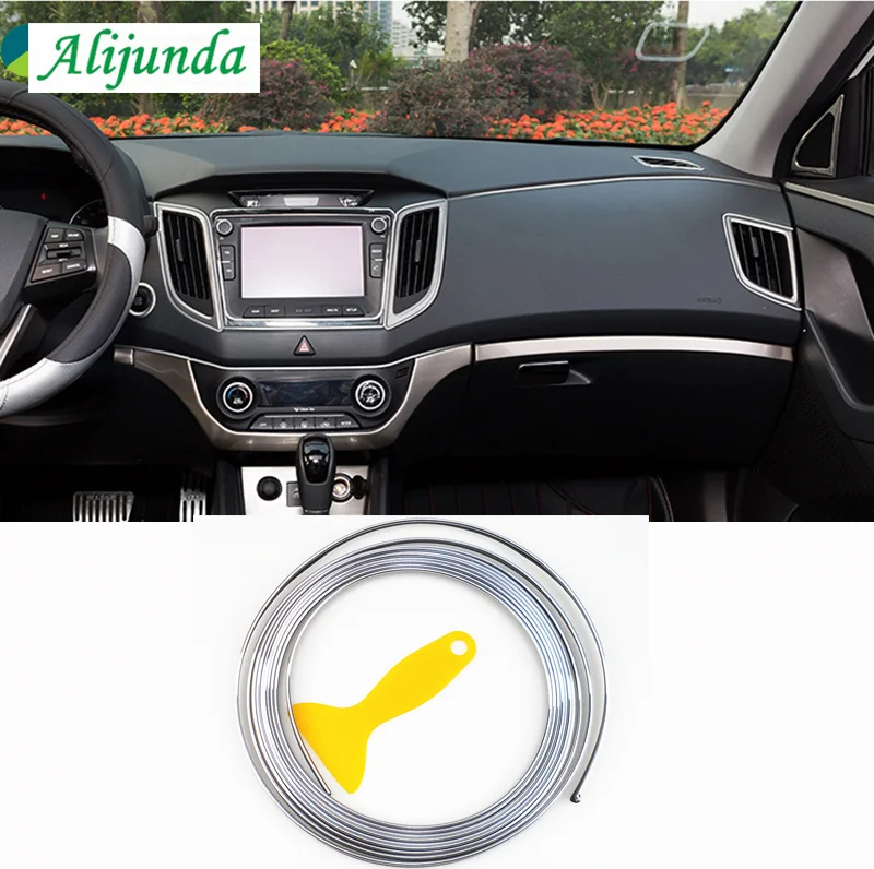 

5m car flexible decoration DIY car interior style accessories for Dodge Chery EMGRAND Geely Vision SC7 MK CK Cross Gleagle SC7