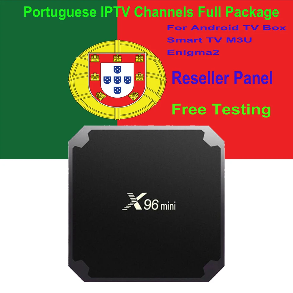 

Only Portuguese Channels Package IPTV Media Player X96 Mini 1GB 8GB With 1 Year Portugal Live TV programme X96mini