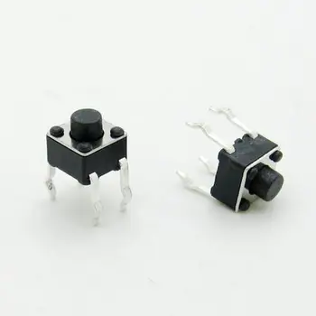 

200PCS/LOT 4.5*4.5*3.8MM Tact Switch 4 feet vertical micro / button switch 4.5x4.5x3.8