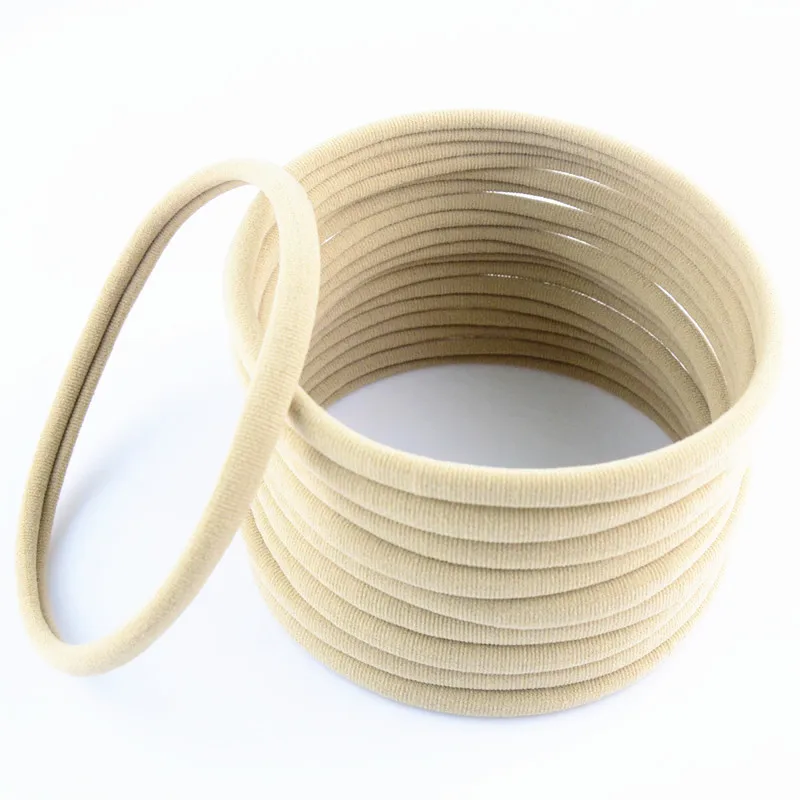 

600pcs/lot 31color U Pick 10mm FOE Nude Nylon Headband girls Soft Stretch Hair Accessories Bulk Wholesale Supply HD19