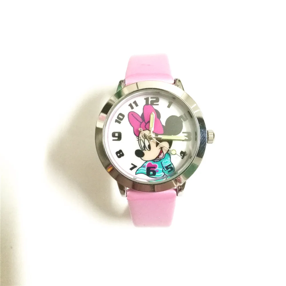 

new Quartz children wristwatches girls gift clock cute cartoon Minnie mouse kids student watch montre enfant relogio infantil