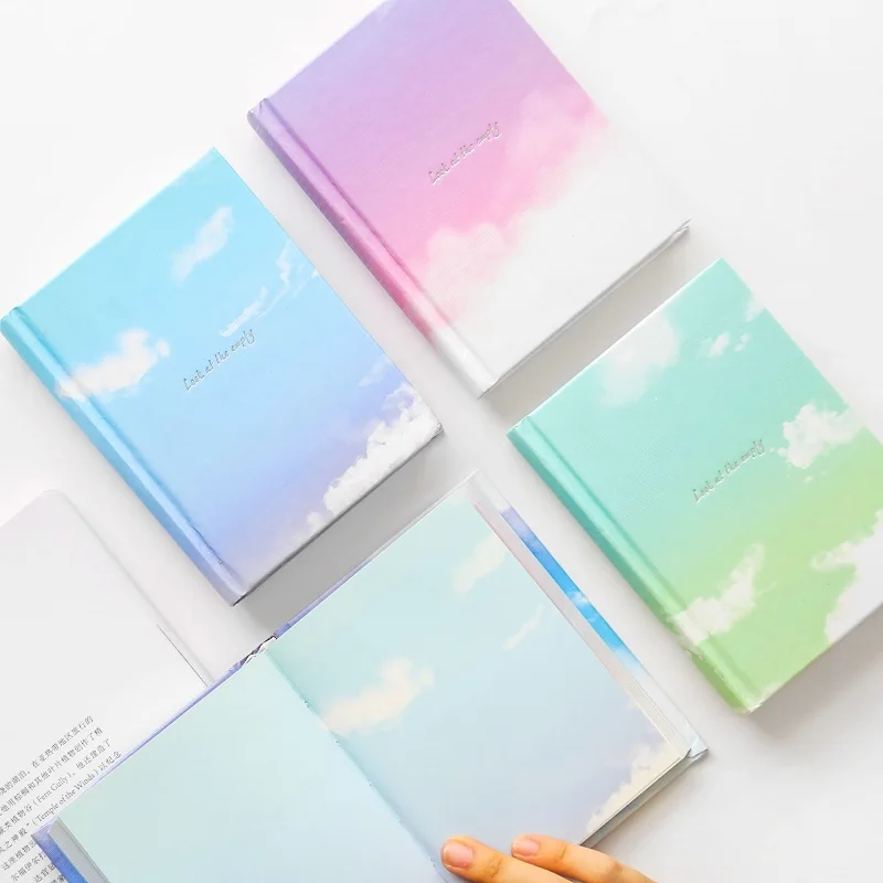 

Wind and Cloud Series Notebook A6 Hardcover Creative Color Page Notebook 1PCS