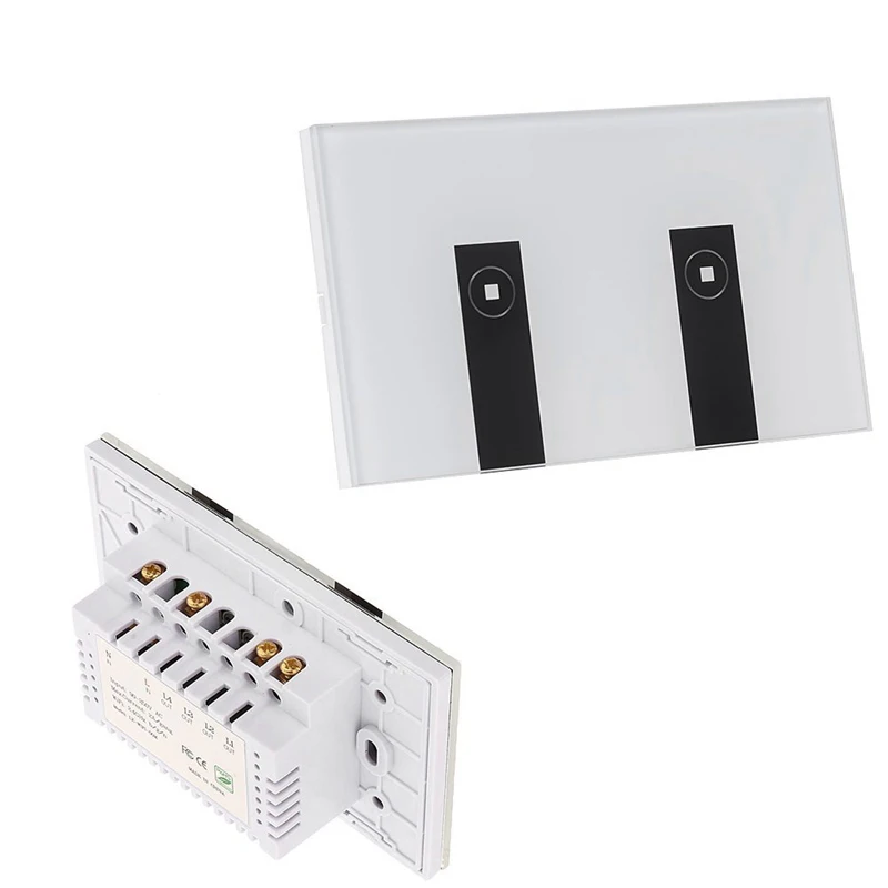 

Wifi Smart Light Switch,2 Switches Press Wall Plate Alexa Light Switch,In-Wall Wireless On/Off Wall Switch,Timing,Voice Ap