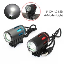 USB порт 8,4 в зарядка 1x XM-L2 светодиодный 1200LM светодиодный головной светильник велосипедный светильник передняя фара для велосипеда велосипедный светодиодный головной светильник фонарь