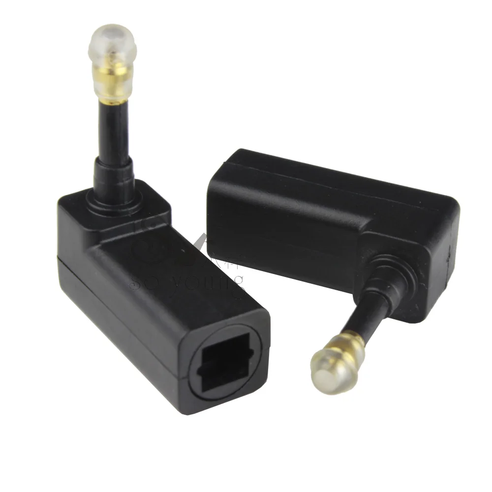Toslink Digital Optical Jack to 3.5mm Mini Plug 90 Degree Right Angle Audio Adapter-in Computer 
