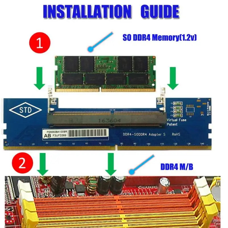 DDR4 ноутбук SO-DIMM на рабочий стол dimm память ram разъем адаптера карты