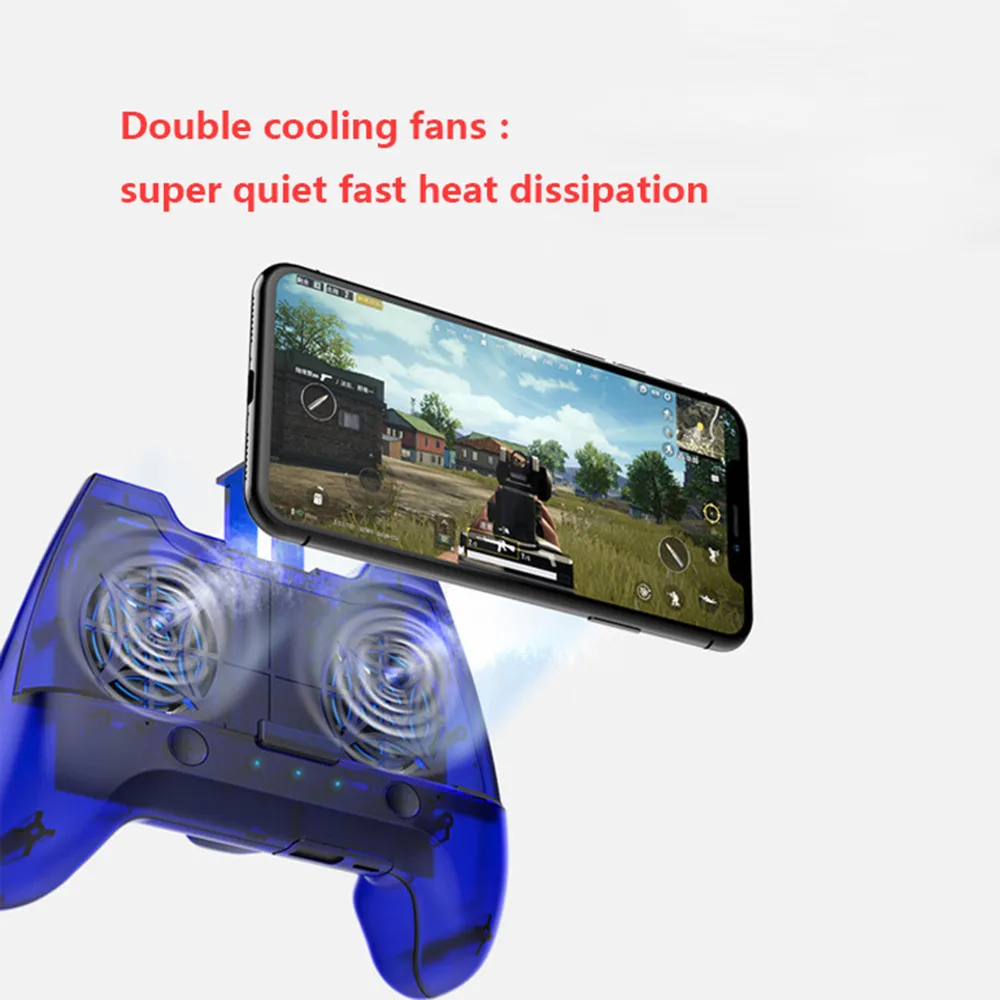 

Mobile Phone Game Console Controller Joystick Cooling Fan Power Band Gamepad for PUBG Console for Android /IOS Gaming Handle