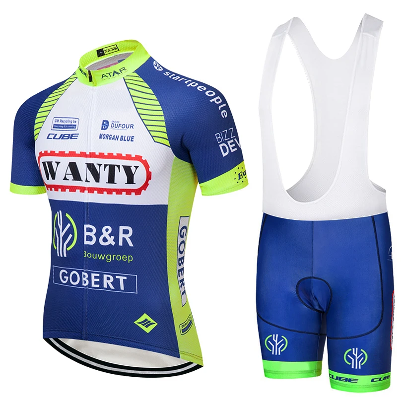 

2019 TEAM wanty Cycling clothing 9D Pads Bike Jersey Shorts set Ropa Mens pro jersey short sleeves BICYCLING Maillot Culotte