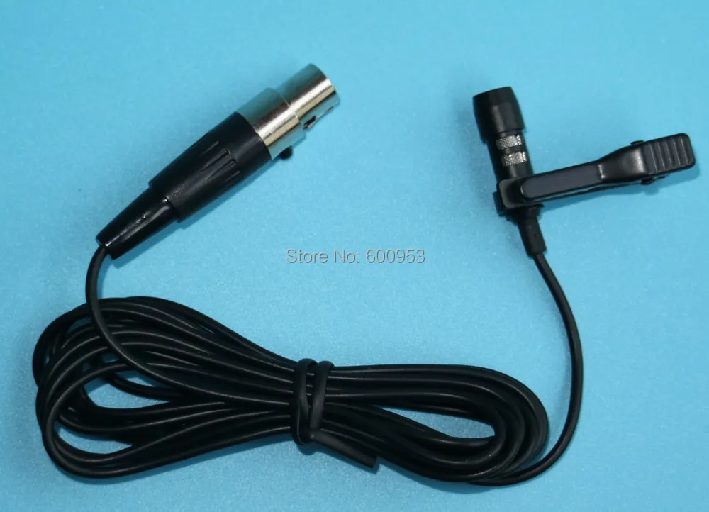 TA3F برو كليب على lavalier ميكروفون المكثف (ل akg شمشون نظام) 3 دبوس أسود AKG-B001
