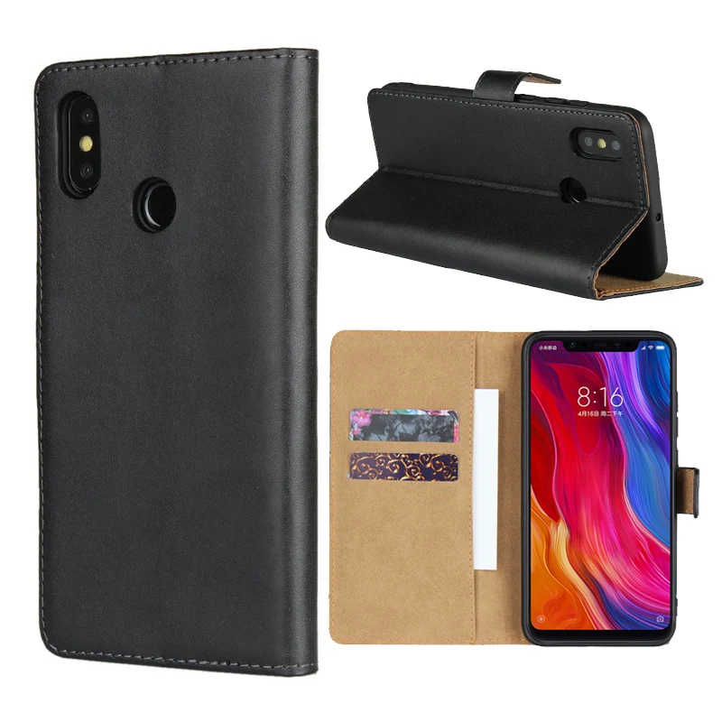 Женский кошелек из натуральной кожи для спортивной камеры Xiao mi 8 чехол откидная крышка для mi A1 A2 Lite крепление для спортивной камеры Xiao mi POCO F1 mi x 2 Max 2 6X телефонные чехлы настоящая воловья кожа