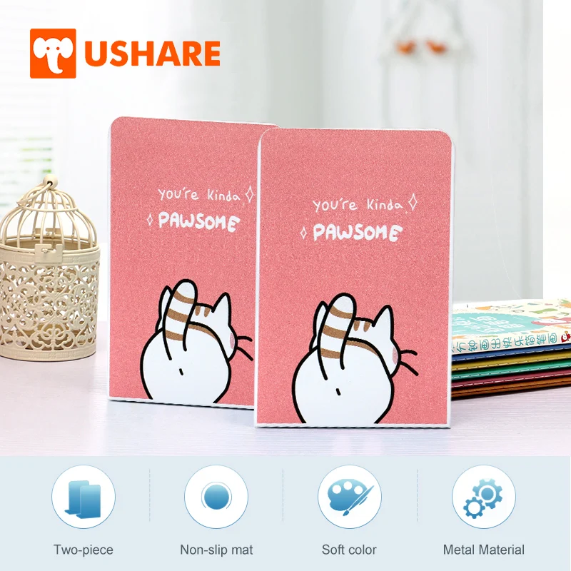 USHARE закладки 2 шт. новый стиль книжная полка милый кот Книга Держатель