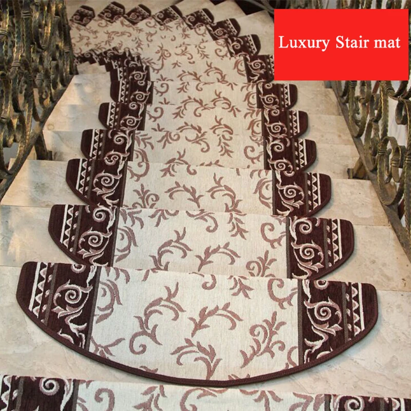 Non-slip Adhesive Stair Carpet Step Stairs Mats Anti-skid Staircase Step Rug Protection Cover for Household Accessory No Install Non-slip Adhesive Stair Carpet Step Stairs Mats Anti-skid Staircase Step Rug Protection Cover for Household Accessory No Install