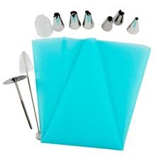 10 шт./пакет Силиконовые DIY глазури трубопроводов сопла крем Кондитерские мешки насадка для декорирования торта щетка иглы торта печенье десертный прибор формы для выпечки