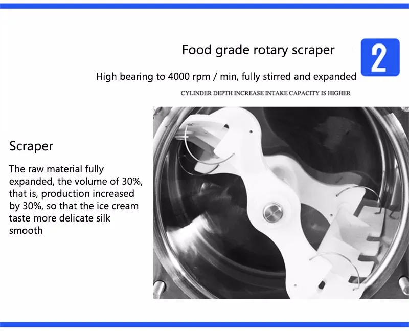 Stainless steel commercial ice cream maker metal parts