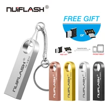 High Speed Real Capacity Pendrive Metal Key Chain USB Flash Drive 64GB 32GB 16GB 8GB USB Stick USB Flash Free gift