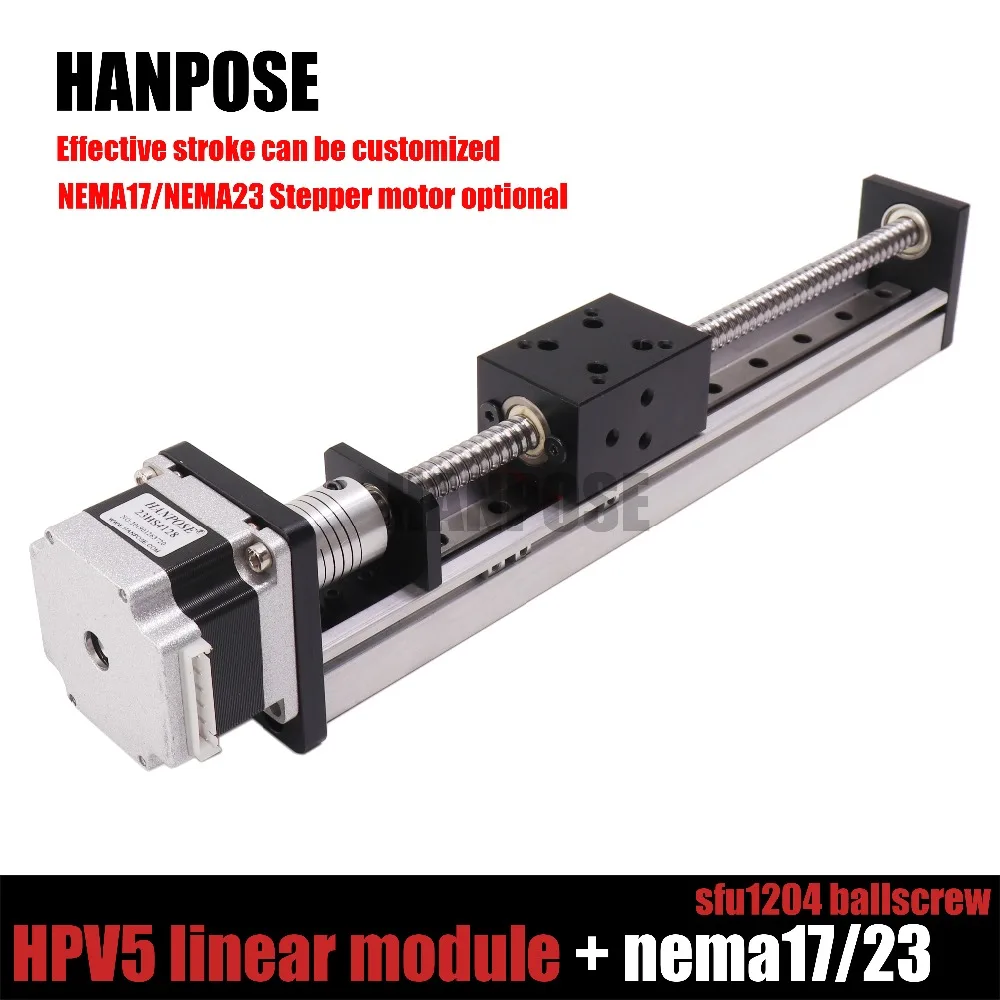 

New upgrade!!HPV5 actuator Linear module ballscrew sfu1204 with NGM 42motor nema17 NEMA23 stepper motor for Reprap 3Dprinter