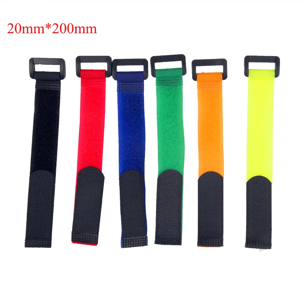 

10 Pcs/lot 20mm X 200mm Magic Tape Aeromodelling Dedicated Buckle Cable Tie Battery Ties for DIY Quadcopter PTZ