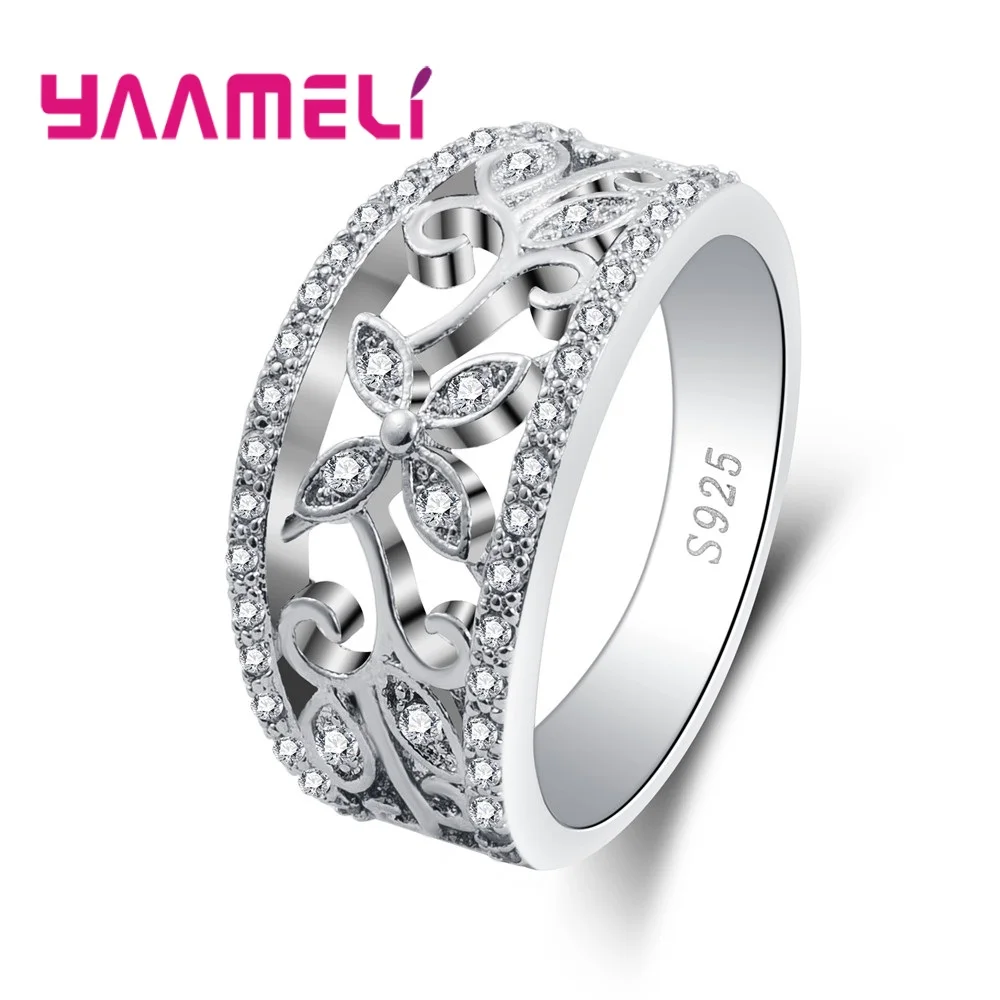 Нейтральный ветер унисекс 925 пробы Серебряное кольцо с прозрачный небольшой кристалл камень одежда высшего качества Свадебные/обручальные