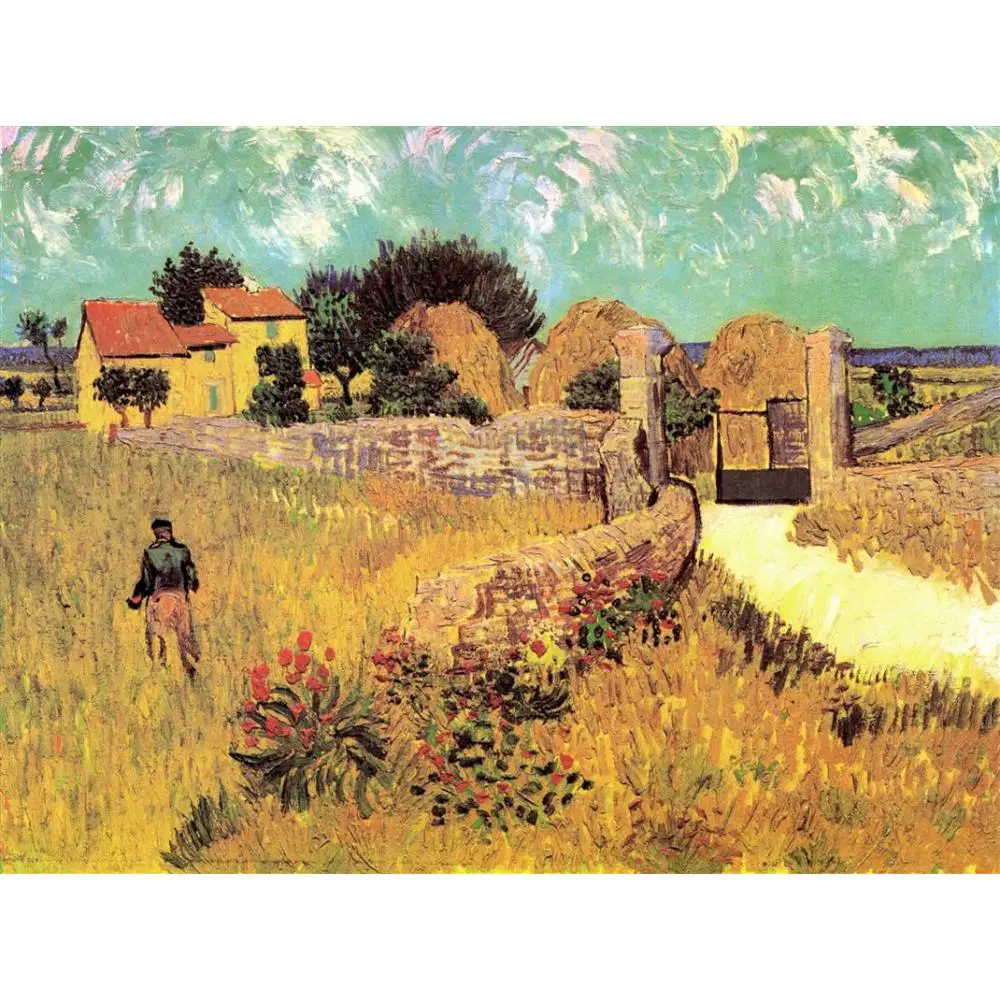 

Vincent Van Gogh paintings on Canvas Farmhouse in Provence hand-painted wall art decor High quality