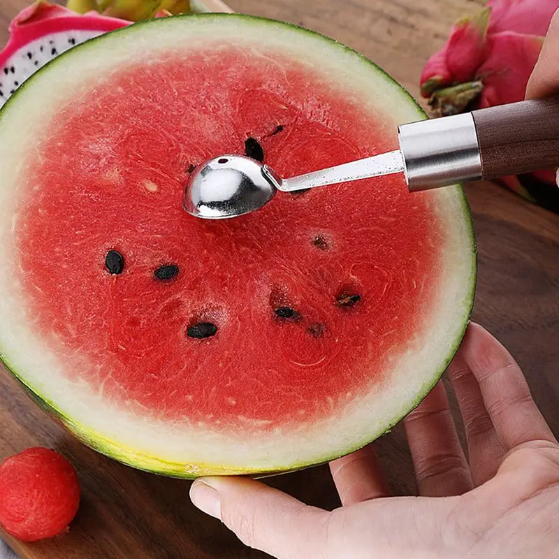 Multi-purpose Stainless Steel Watermelon Digger Fruit Digging Ball Spoon Ice Cream Sorbet Dessert Scoop Kitchen Gadgets Tool