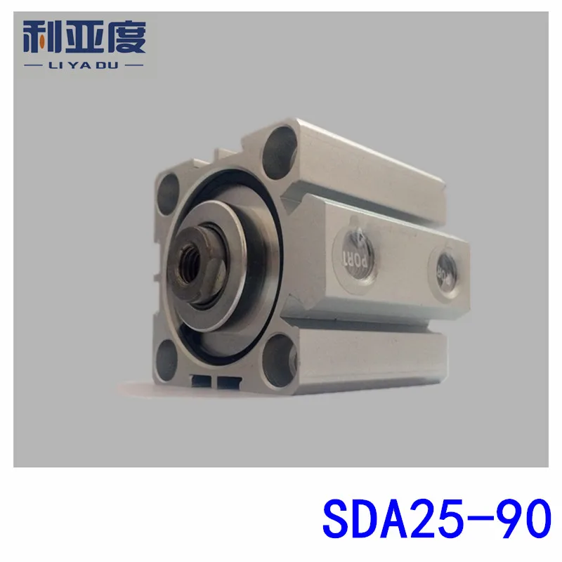 

SDA25-90 thin cylinder Series 25mm Bore 90mm Stroke SDA25*90 Aluminium alloy cylinder SDA25X90