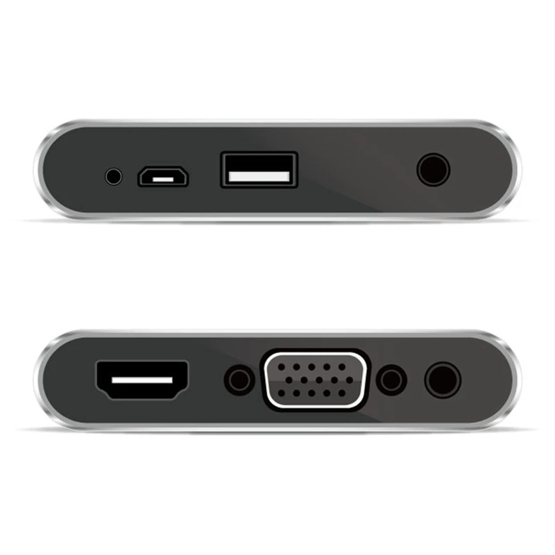 Двойная система к HDMI+ VGA одновременный выход HDMI проводное зеркалирование экрана устройства многофункциональный адаптер коробка