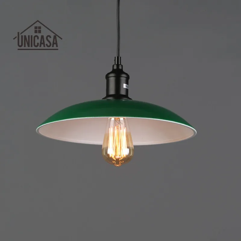 Современные подвесные светильники зеленый абажур из кованого железа кухня