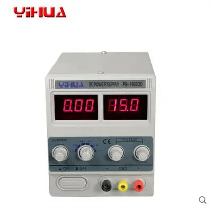 

YIHUA 1502DD Adjustable Variable Output DC Power Supply LED Display Phone Repair Power Test Regulated 15V 2A