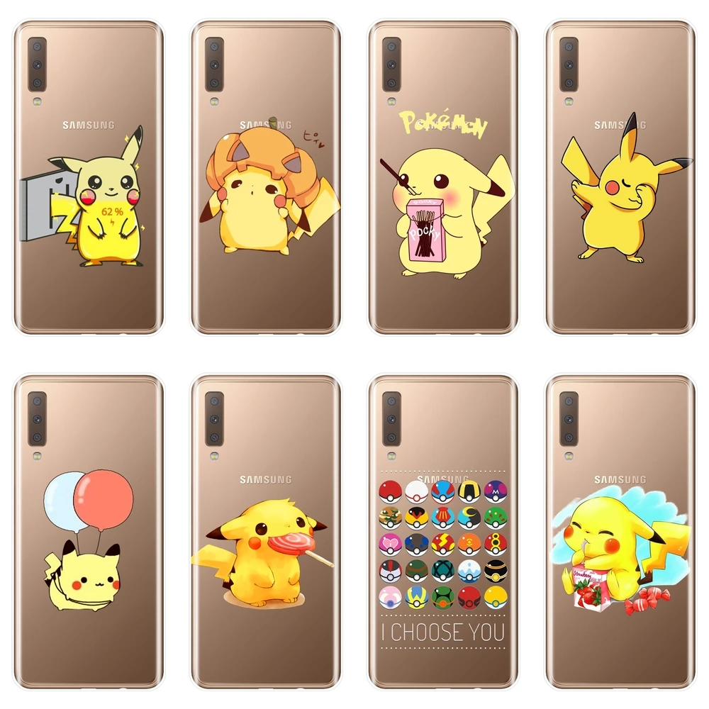 

Pokemon Back Cover For Samsung Galaxy A3 A5 2016 2017 A6 A7 A8 2018 Soft Silicone Phone Case For Samsung Galaxy A6 A8 Plus 2018