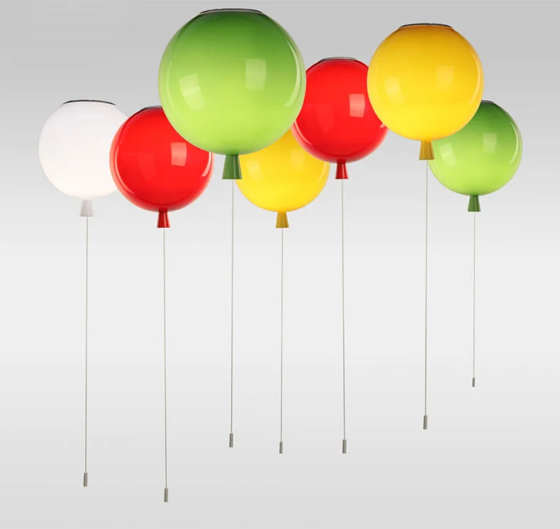 

Colorful Balloon Acrylic Ceiling Lights, 6 colors E27 Luminarias Plafonnier Lamparas de Techo for Children's Room Cozy Lamp