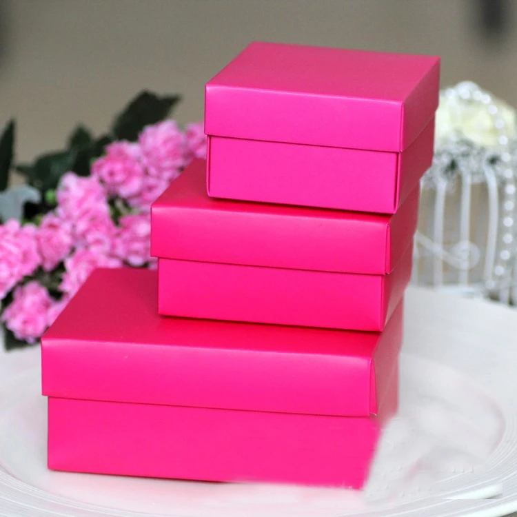 50PCSRoseredweddingboxgiftpackingpartyboxcandyboxesDIY