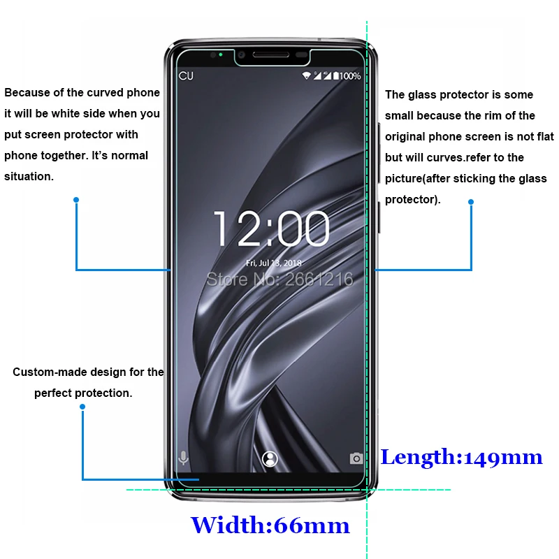 Для Oukitel K 8 K8 6 0 &quotпротив царапин переднее жесткое твердое закаленное стекло 9H 2.5D