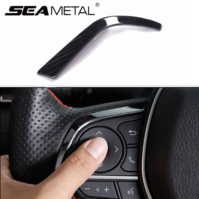 

For Toyota Camry 2018 2019 8 8th XV70 Car Steering Wheel Button Switch Edge Cover Decoration Trim Cover Chrome Auto Accessories