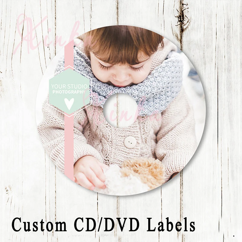 Dvd Label,wedding Cd/ Dvd Labels, Custom Designed, Personalized With Your Photo Text, Wedding Anniversary, With Kraft Cd Sleeves - Party Favors - ...
