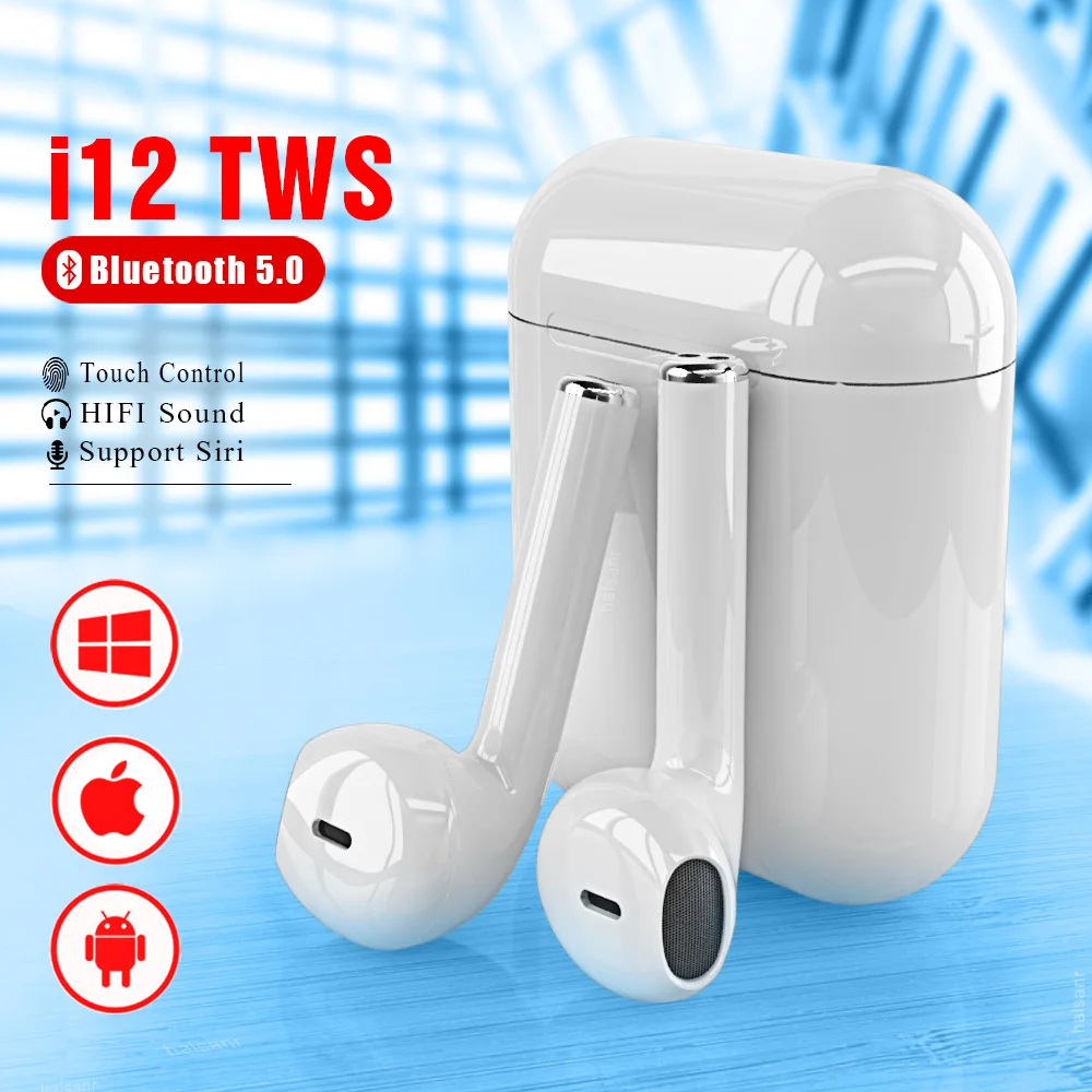 

Mini i12 TWS 2019 Original Bluetooth Earphone Wireless Earbuds Touch Headset Charging Case i12 TWS Air Pods PK i7s i13 i10 TWS