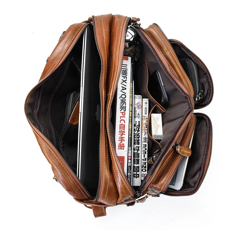 Luufan, кожаный портфель для 15 дюймов, для ноутбука, для мужчин, Crazy horse, кожаная деловая сумка, сумка на плечо, из воловьей кожи, рабочий портфель, сумка