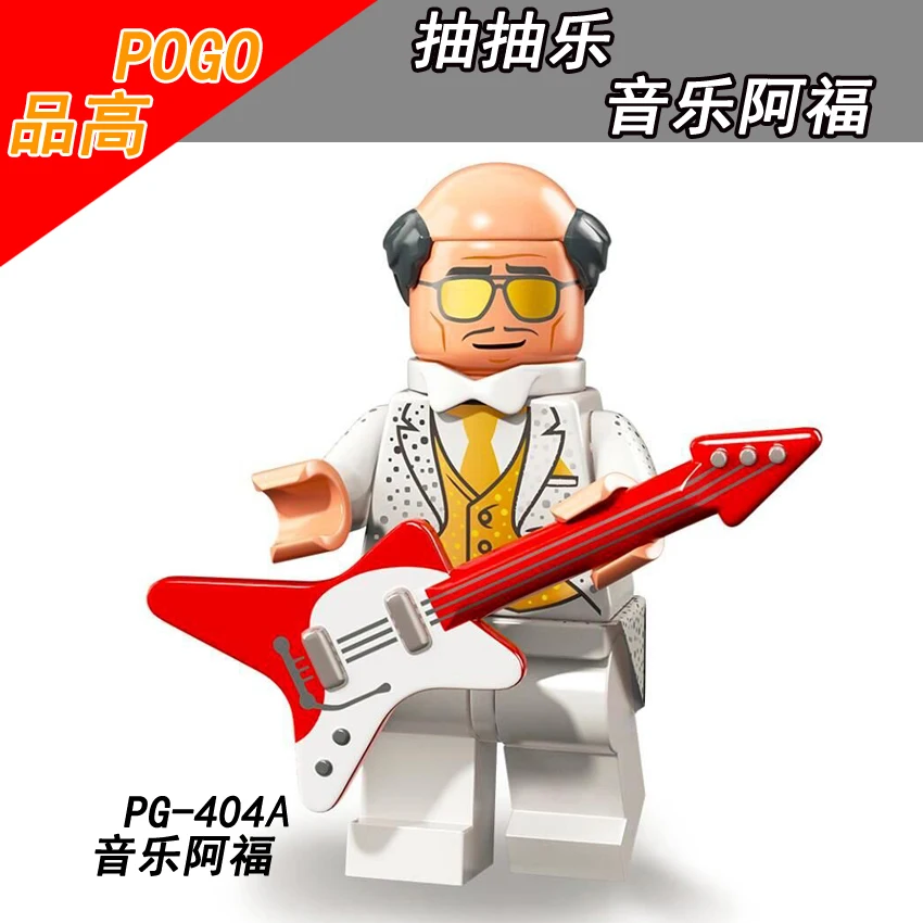 

Legoing Supers hero Movie Batman Small figure PG404A Alfred Playing Guitar Building Block Model Compatible With Legoings Marvel