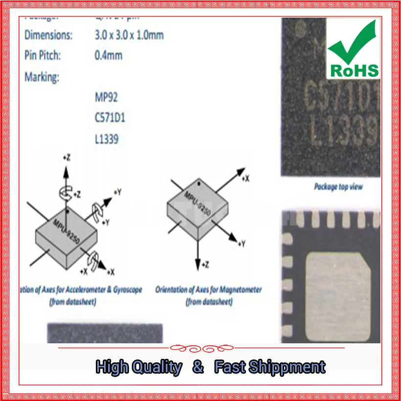 MPU 9250 GY 9 осевой сенсорный модуль I2C / SPI плата модуля связи (C5B6)|module i2c|module boardboard module |