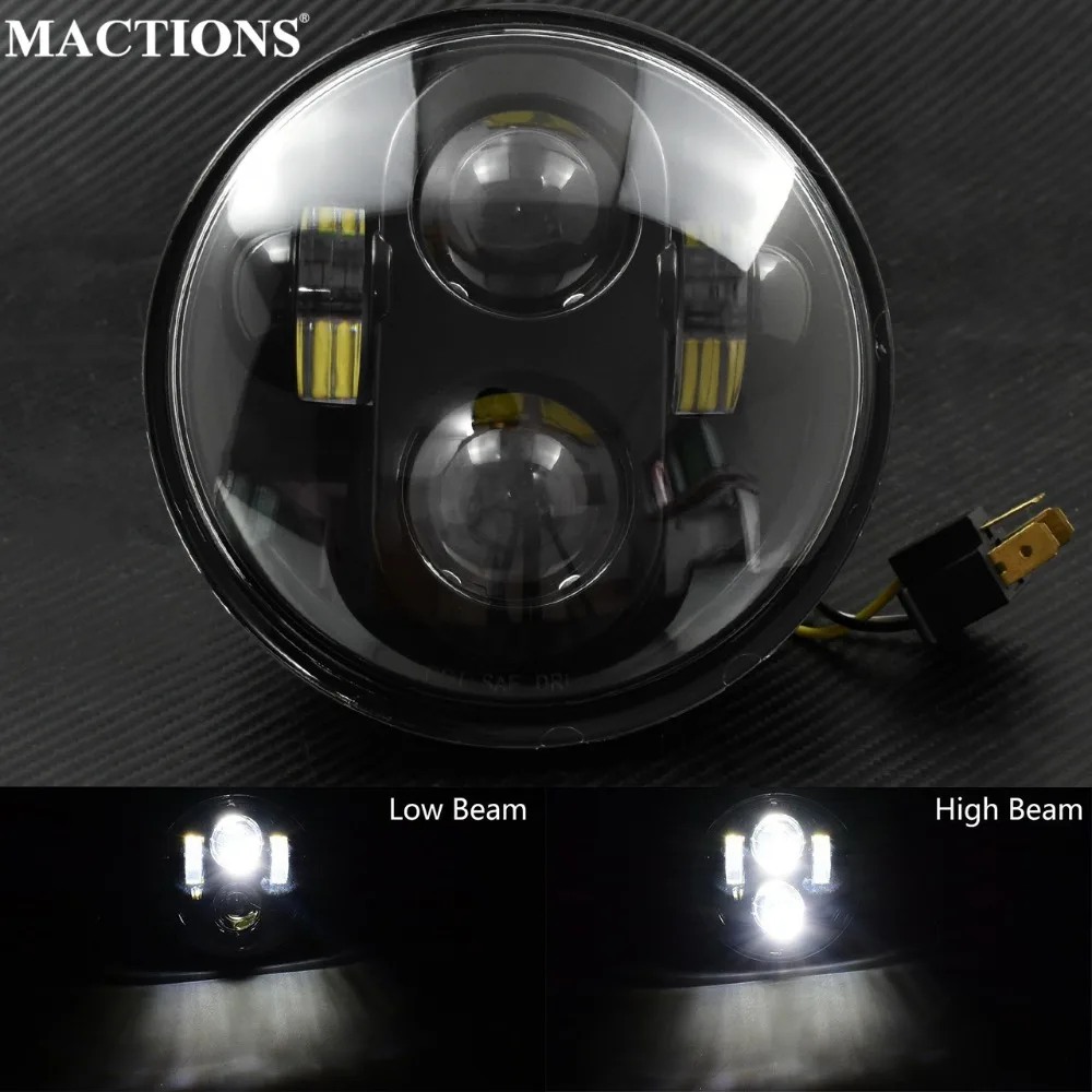 Limited Chance of  Motorcycle 5.75 Inch Projector Headlight 5-3/4" Lamp LED Headlamp For Harley Sportster XL Touring F