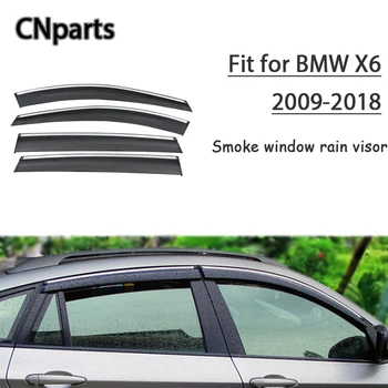 

CNparts 4pcs ABS For BMW X6 2009-2018 Car Smoke Window Sun Visor Keep Fresh Air convection Accessories