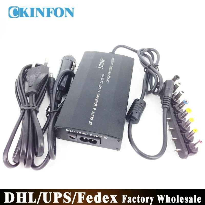 Free DHL Fedex 50PCS Universal Adapter For Laptop In Car DC12 24V