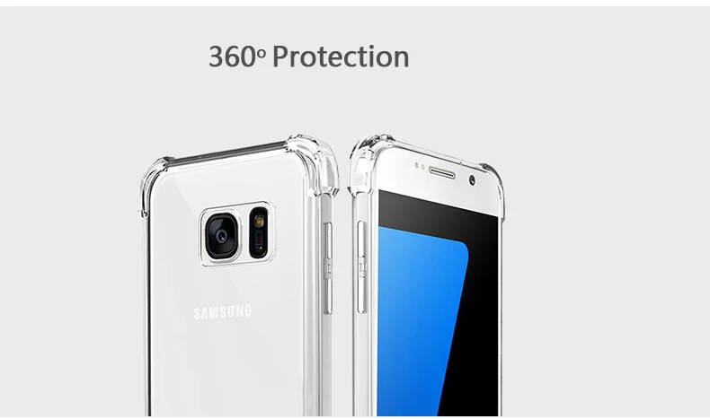 CAPSSICUM S7 противоударный мягкий прозрачный чехол для samsung Galaxy S7 Air Cushion TPU Силиконовый противоударный чехол для задней крышки прозрачный