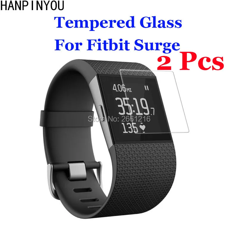 

2 Pcs/Lot For Fitbit Surge Tempered Glass 9H 2.5D Premium Screen Protector Film For Fitbit Surge Sports SmartWatch