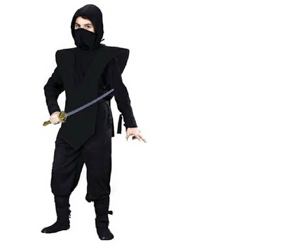 Высокое качество Хэллоуин одежда для косплея черный ребенок ниндзя костюмы для детей Хэллоуин вечерние украшения детская одежда для сцены