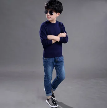 

Children's sweaters boys' round neck sweaters with leggings 4-15 years old