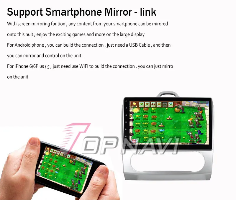 Best Topnavi 10.2" Quad Core Android 6.0 Car GPS Navigation for Focus 2 Auto Autoradio Multimedia Audio Stereo,NO DVD In Dash 23